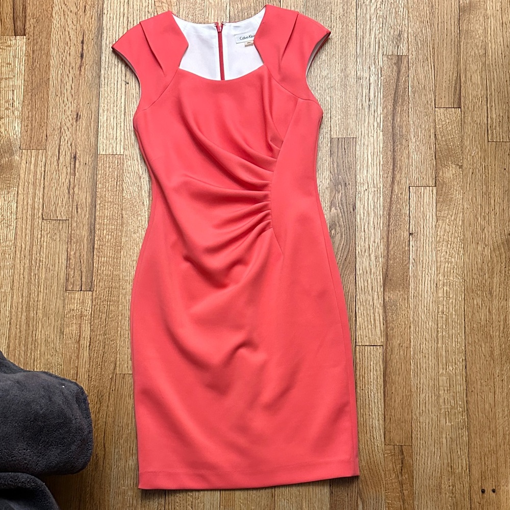 Calvin Klein Vibrant Coral Mini Dress